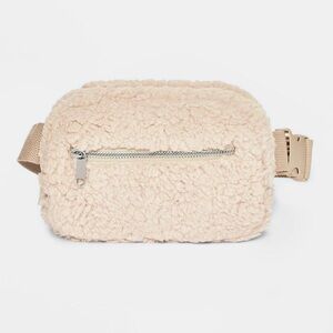 Wild Fable Beige Sherpa Fanny Pack
